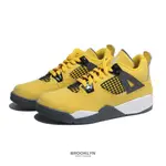 NIKE 童鞋 AIR JORDAN 4 RETRO PS 黃色 運動鞋 中童 (布魯克林) BQ7669-700