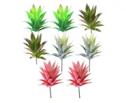8-Piece Artificial Succulent & Pineapple Heads - Fun DIY Decor Elements