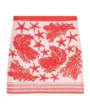 Versace Barocco Sea Elasticated Waistband Knitted Mini Skirt IT42,IT38 pale pink