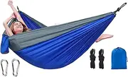 Tree Hammock - Lightweight Hammock Tent - Camping Cots, Hiking Gear, Beach Chair, Outside Rocker with 2 Tree Straps for Backpacking Hiking