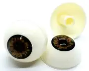 Realistic Acrylic Eyes for Halloween PROPS, MASKS, DOLLS ( BROWN/GREEN 26 mm)