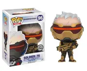Pop! Vinyl Overwatch Figure - Soldier 76 GOLD Exclusive Funko #96 with Pop Protector