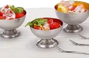 Gigicial Ice Cream Bowl Set, Ice Cream Cups Mini Trifle Footed Dessert Bowls for Dessert, Sundae, Ice Cream, Salad, Cocktail, Condiment, Trifle(250ml)