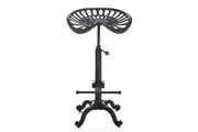 Adjustable Bar Stool Kitchen Swivel Counter Barstool Dinning Chair Hip Curve Design Tractor Seat Stool Cast Iron 56-74cm for Dinning Cafe Outdoor Indoor