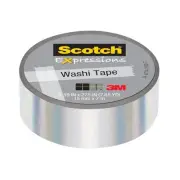 Scotch Expressions Iridescent Washi Tape: 0.59 in. x 393 in. (Iridescent White)