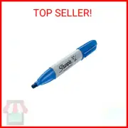 SHARPIE Permanent Markers, Broad, Chisel Tip, 12-Pack, Blue (38203)