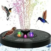 3.5W Solar Fountain, Solar Powered Fountain with 8 Light, Solar Water Fountain for Bird Baths, Garden Decoration Fish Tank and Aquarium