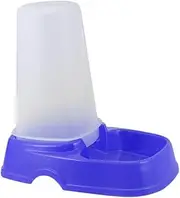 Milisten Automatic Pet Feeder Dispenser for Dogs and Cats Food Container Easy Clean Design Dark Blue for Busy Pet Parents Reduces Mosquito and Dust Exposure