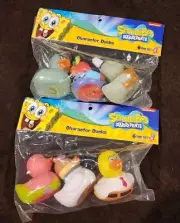 SpongeBob SquarePants Rubber Ducks Nickelodeon Characters New Set Of 6