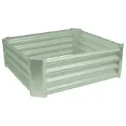 1x Green 90cm x 90cm Square Galvanised Steel Raised Garden Bed Planter Box