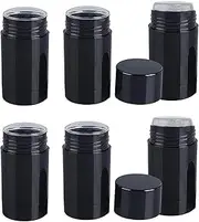 Minsily 10 PCS 30ml Empty Round Deodorant Containers Twist Up Filling Stick 1 Oz Deodorant Container Black Lip Balm Tube Refillable Deodorant Bottles DIY Make Own Deodorant Lipstick Crayon Chapstick