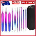 10Pcs Comedone Extractor Kit with Travel Case Acne Removal Kit for Facial Nose