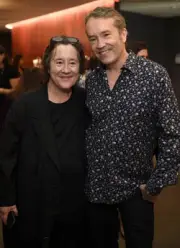 Producer Christine Vachon composer Carter Burwell at the reception - Old Photo
