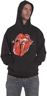 [Rock Off officially licensed products] The Rolling Stones Hoodie Hackney Diamonds Lick Official Mens Black Pullover