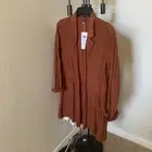 NWT Eileen Fisher Paprika Rumpled Organic Cotton Steel Notch Collar Jacket S