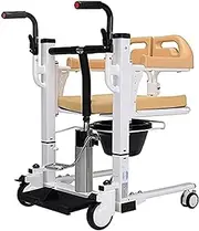 Rolling Walkers Hydraulic Patient Lift Wheelchair Portable Transfer Lifter with 180° Split Seat and Potty Bedside Commode Shower Chair Self-Propelled Wheelchair