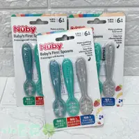 在飛比找蝦皮購物優惠-Nuby 學習沾匙3階段組 止滑 小手抓握 副食品 學習餐具