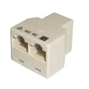 Rj45 Modular Coupler 3-Way Straight Thru