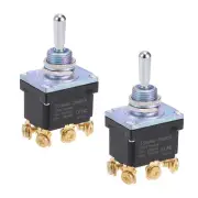 DPDT Rocker Toggle Switch Heavy-Duty 15A 250V 20A125V 6P about ON/OFFSwitch 2pcs