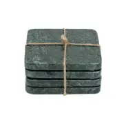 [Florabelle Living] River Marble Coaster Square Green Set of 4