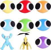 Rainbow Friend Chapter 2 Plush Toy Stuffed Animal Cyan and Yellow Plushie Doll