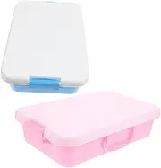 LABRIMP 2pcs Sand Table Storage Box Play Sand for Sand Art Kits for Sand Writing Tray with Lid Sand Tray with Lid Beach Sensory Tray Handheld Sand Tray Sensory Bin Abs