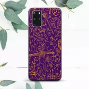 Halloween Orange Line Art Purple Case For Samsung Note 20 S20 S21 S22 S23 S24 FE