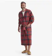 The Company Store Men’s XL Robe RED PLAID Family Flannel Cotton ¡BRAND NEW!