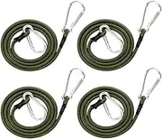 Elastic Bungee Cords, 4 Pcs Bungee Cords with Hooks,Heavy Duty Bungee Ropes Straps with Hooks,Hand Carts, Wire Racks, Tents for Outdoor use to Secure Camps(4Pcs,120cm/42.7Inch)