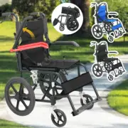 16"Adult Wheelchair Self Propelled Folding Lightweight Transit Travel Wheelchair