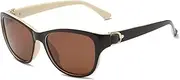 [HAOMAO] Square Cat Eye Polarized Sunglasses For Men And Women Uv400 Mirror Sun Glasses Driving Eyewear