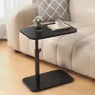 C-Shaped End Table with Adjustable Height,Sofa Tray Table Perfect for Sofa, Lapt