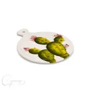 Bassano Ceramic Trivet Heat Resistant Cactus Motif 25 CM New from Italy