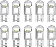 HOCOLO 10x T10 158 LED Bulb W5W 2825 168 192 194 T10 Wedge Light Bulbs 12V Cool White for Car Side Marker Lights Dome Map Door Courtesy License Plate 0.5W (10x T10 1-SMD)