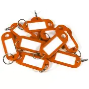 50 Orange High Quality Plastic Keyring Luggage Tags Key Tags ID Tags Name Tags