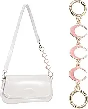 uxcell Bag Extender Chain, 1 Pcs Purse Strap Extenders Moon Shape Chain Purse Making Supplies for Replacement Handbag Shoulder Bag Wallet Decoration, Pink