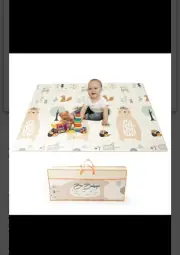 BeBalyage Baby Play Mats 71x79x0.4” Soft Washable Foam Large Sz, Travel Bag
