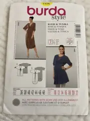 Burda 7356 Pattern Misses' Dress and Tunic 10 12 14 16 18 20 22 Uncut Robe