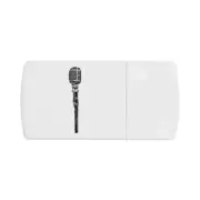 'Retro Microphone' Pill Box with Tablet Splitter (PI00029928)