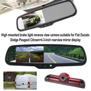 Brake Light Backup Camera 4.3" Mirror Monitor for Fiat Ducato / Peugeot Boxer US