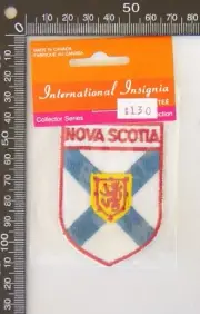 VINTAGE NOVA SCOTIA CANADA TRAVEL SOUVENIR PATCH WOVEN CLOTH SEW-ON BADGE
