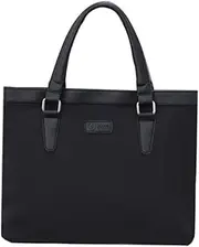 COHEALI 1Pc Cow Leather Laptop Bag Durable Business Briefcase for Men Casual Messenger Bag Lightweight Design with Compartment Black
