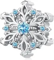 [DOYIS] 925 Sterling Silver Christmas Snowflake Charms for Bracelets and Necklaces