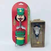Nutcracker Corkscrew Wine Bottle Opener Christmas Soldier & Snowman Wine Stopper
