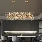 Large Chandelier Lighting Crystal Pendant Lights Kitchen Ceiling Light Gold Lamp