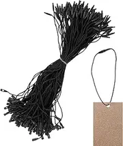 Clothing Tag String, 100X Hangable Tag String Snap Lock, Tag Rope, Tags Ties for Clothing Tags Merchandise Marking Tags Luggage Labels