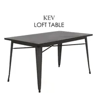 在飛比找生活市集優惠-【E-home】Kev凱夫全金屬工業風桌-140x80cm