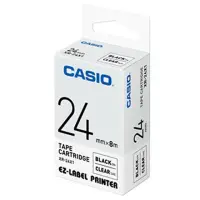 在飛比找momo購物網優惠-【CASIO 卡西歐】標籤機專用色帶-24mm透明底黑字(X