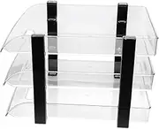 STOBOK Desk Storage Rack Material Office Printer Paper Acrylic