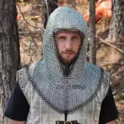 Medieval Inspired Chainmail Coif Armor - Functional Replica Reenactment Costume